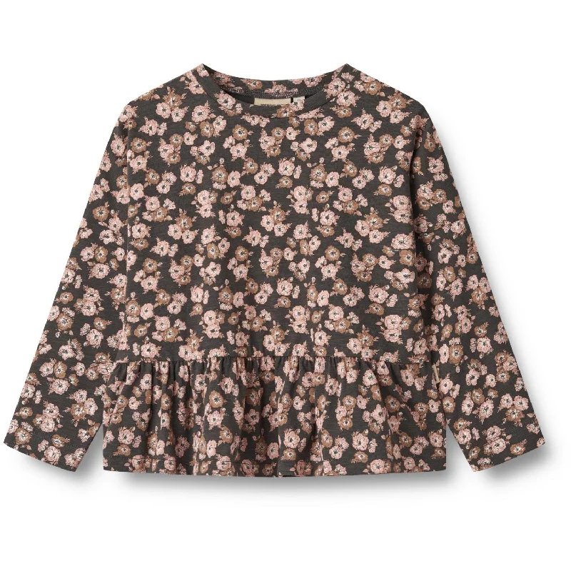 Hip-Hop ShirtsWheat Raven Anemones Blouse Carolina