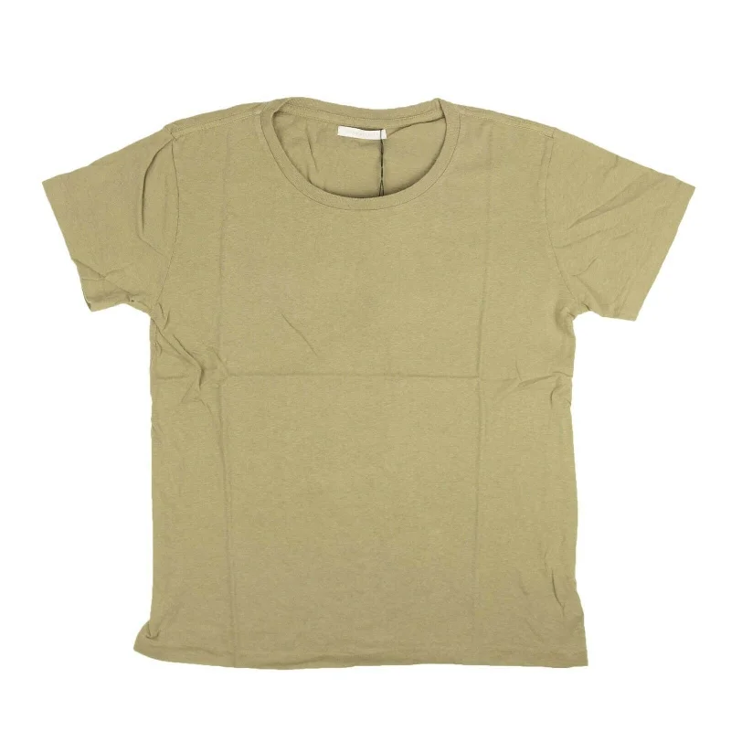 Sand Green Jersey Relaxed T-ShirtFringed T-Shirts