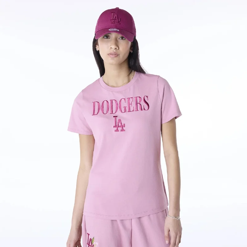 LA Dodgers Womens MLB Dark Pink T-ShirtTravel T-Shirts