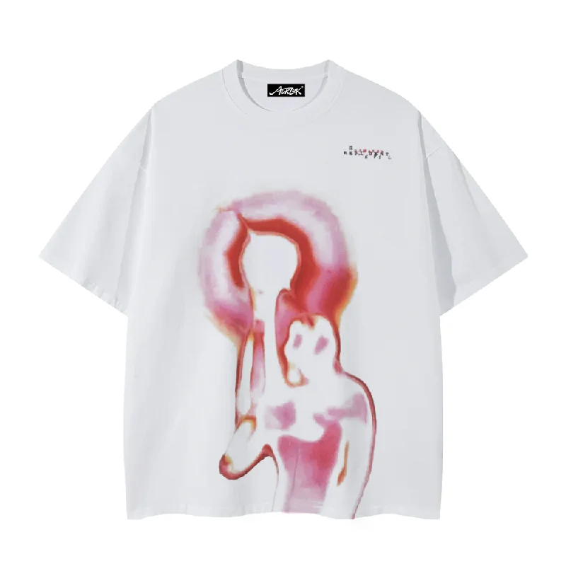 Abstract Red Light And Shadow T-ShirtTie-Dye T-Shirts