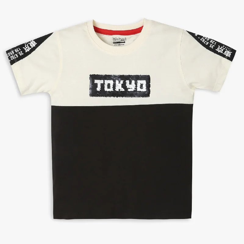 Boys Regular Fit Cut and Sew T-ShirtJersey T-Shirts