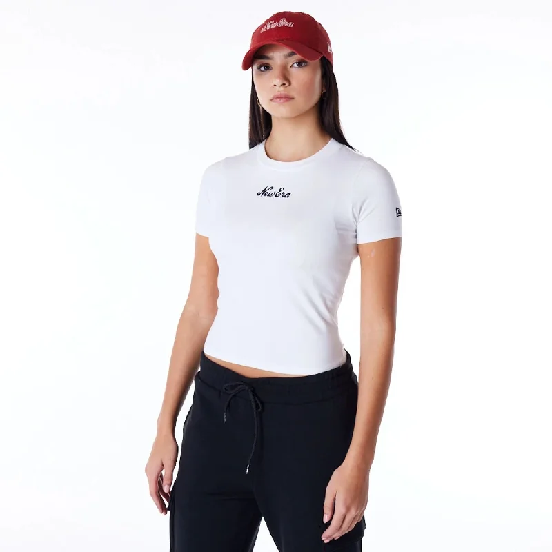 New Era Womens White Slim T-ShirtSleep T-Shirts