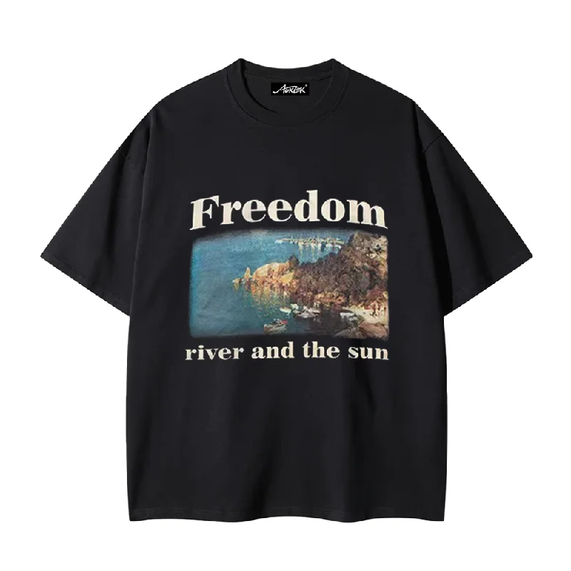 Freedom Vacation Photos T-ShirtCotton T-Shirts