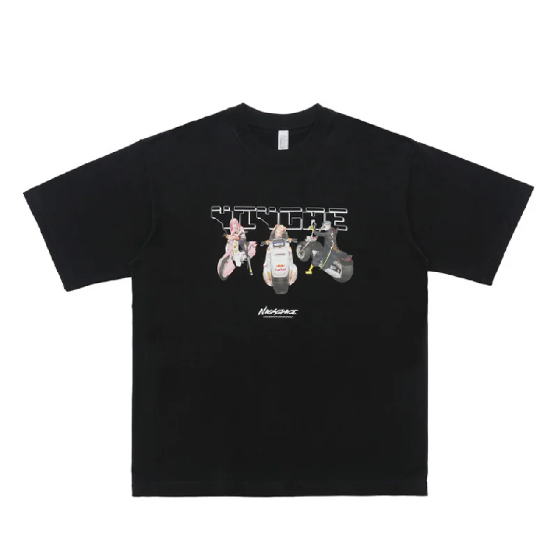 Japanese Motorcycle Boy T-shirtPainted T-Shirts