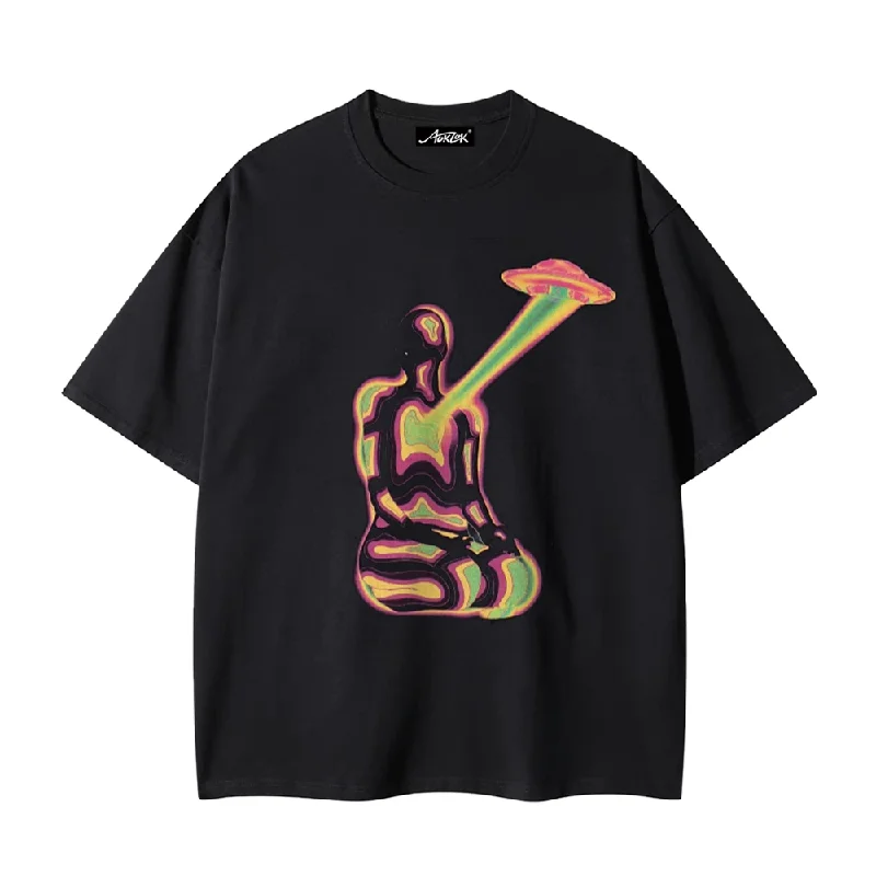 Ufo Meditating Figure T-ShirtTravel T-Shirts