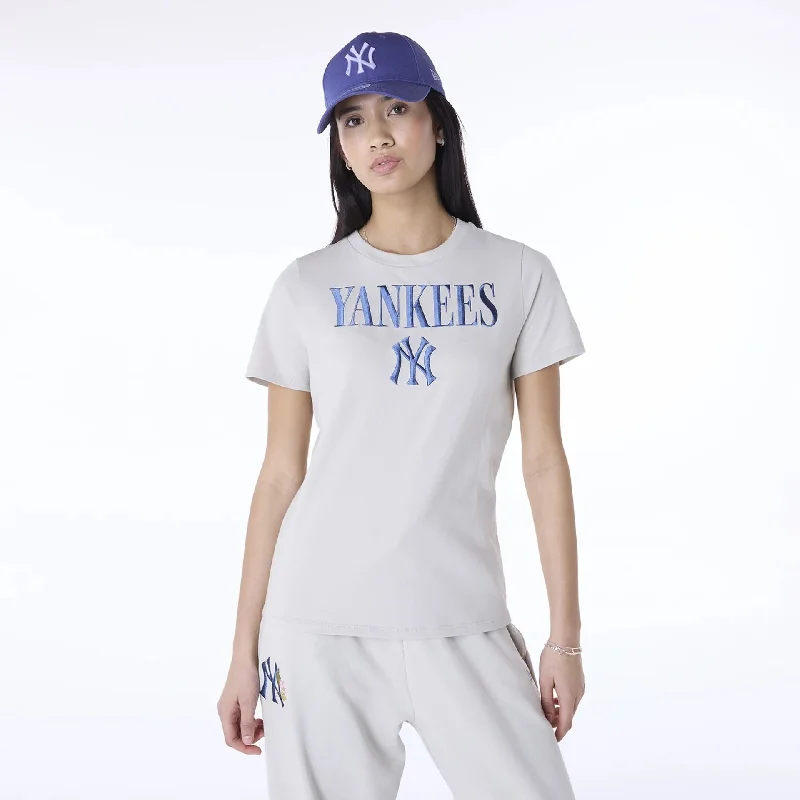 New York Yankees Womens MLB Cream T-ShirtSheer T-Shirts