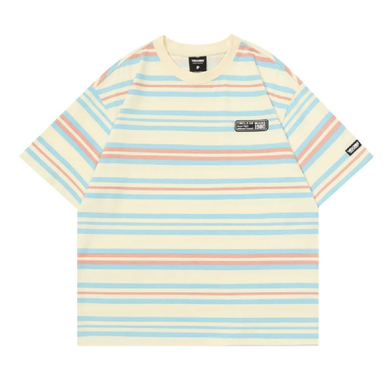 Millennium Colorful Striped T-shirtRetro T-Shirts