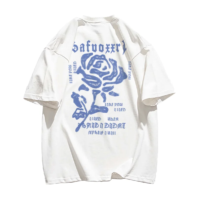 Simple Rose Letters T-ShirtOrganic Cotton T-Shirts