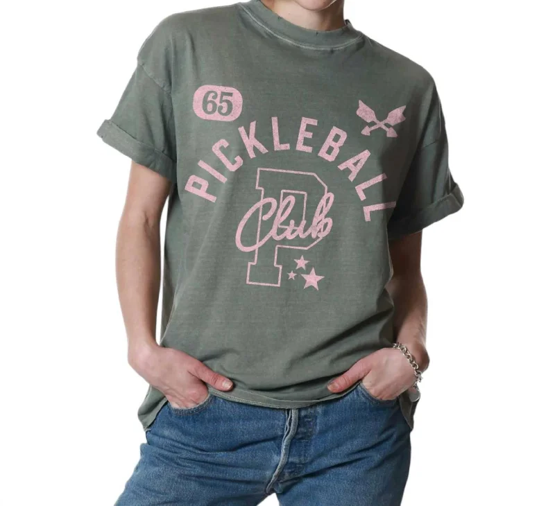 Pickleball Club T-Shirt In GreenRunning T-Shirts