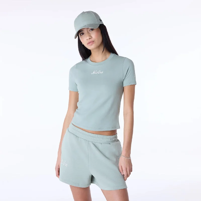 Womens New Era Slim Pastel Green T-ShirtWork T-Shirts