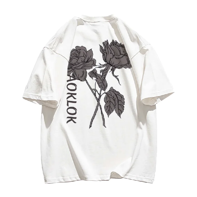 Simple Flower Letters T-ShirtStriped T-Shirts