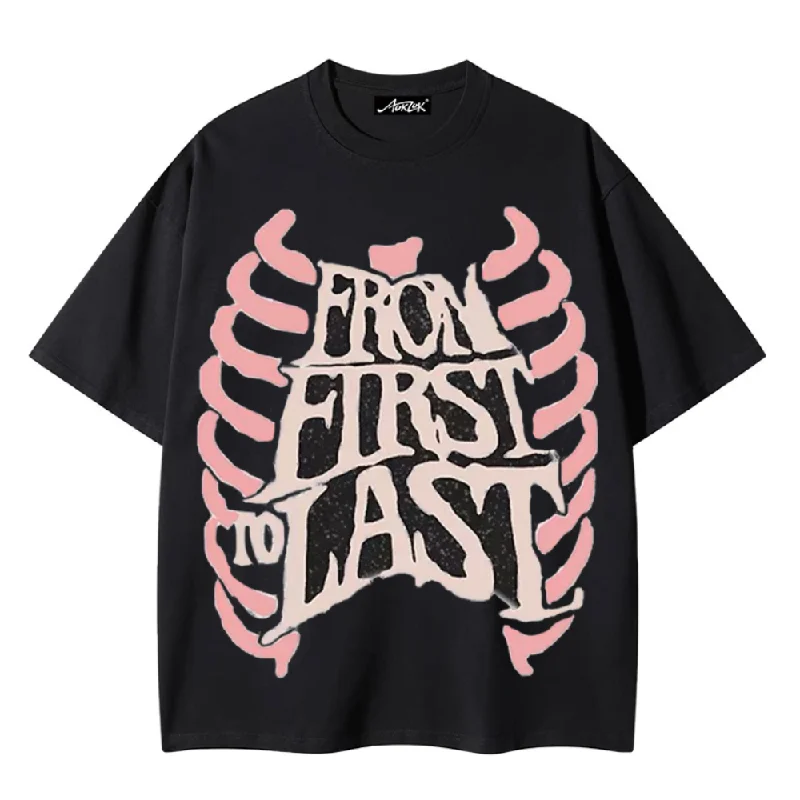 Creative Letter Skeleton Print T-shirtLayered T-Shirts