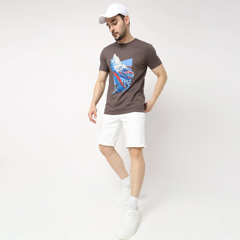 Regular Fit Graphic T-ShirtRuffled T-Shirts