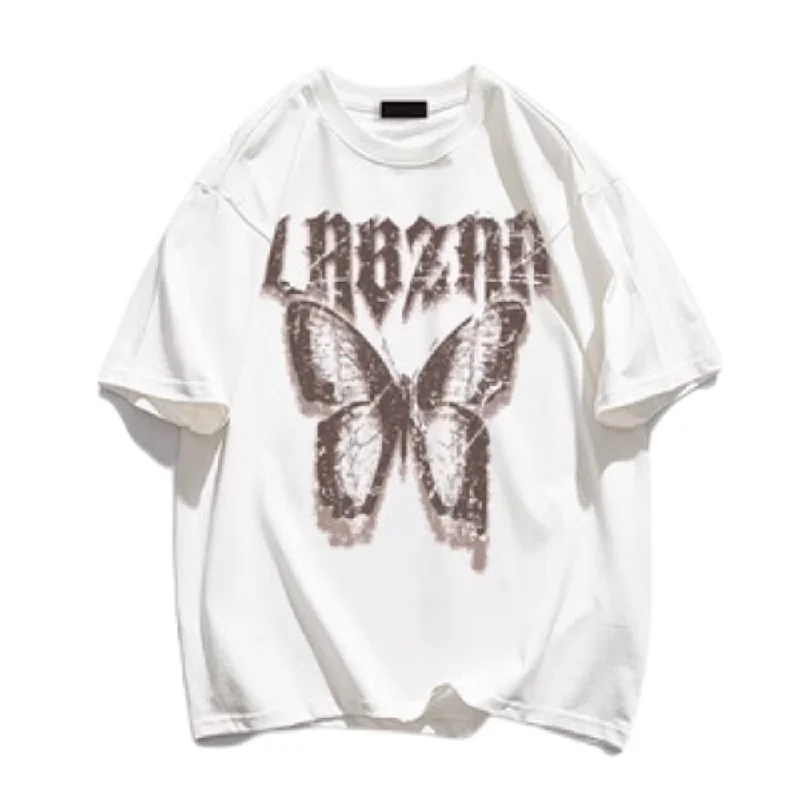 High Street Butterfly Letter T-shirtSheer T-Shirts