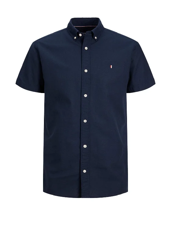 Graphic Short Sleeve TopsJack & Jones Summer Linen Short Sleeve Shirt, Navy Blazer