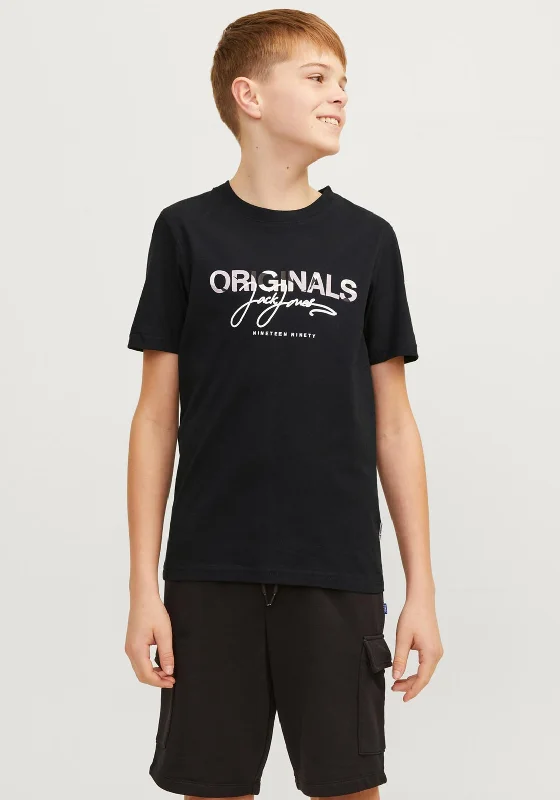 Fishing Short Sleeve TopsJack & Jones Boy Ruba Short Sleeve Tee, Black