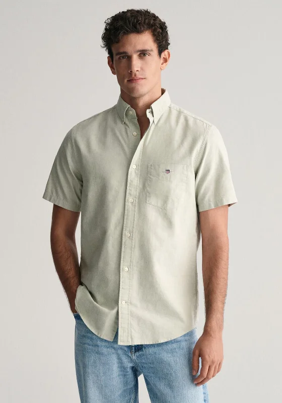 Scoop Neck Short Sleeve TopsGant Oxford Short Sleeve Shirt, Milky Matcha