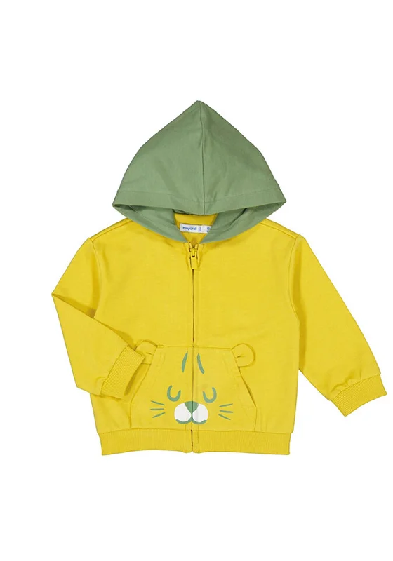 Lounge HoodiesMayoral Baby Boy Long Sleeve Contrast Hoodie, Yellow