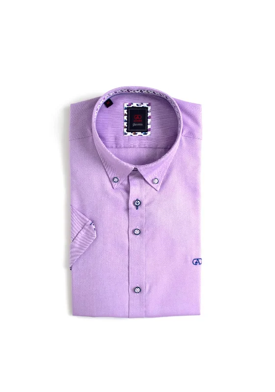 Sports Team Short Sleeve TopsAndre Baggot Plain Short Sleeve Shirt, Lilac