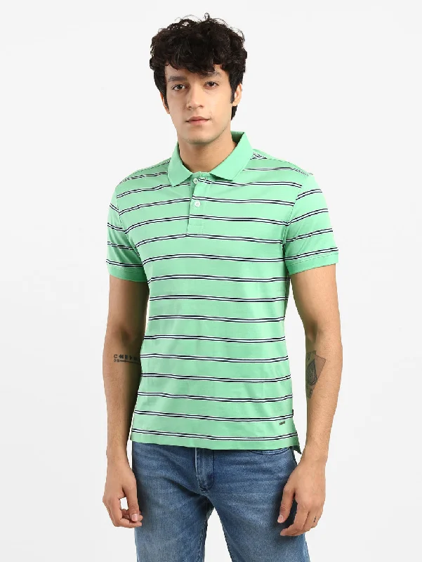 Men's Striped Polo T-shirtQuick-dry polo shirt