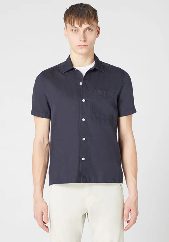 Waterproof Short Sleeve TopsRemus Uomo Paolo Short Sleeve Shirt, Ink Blue