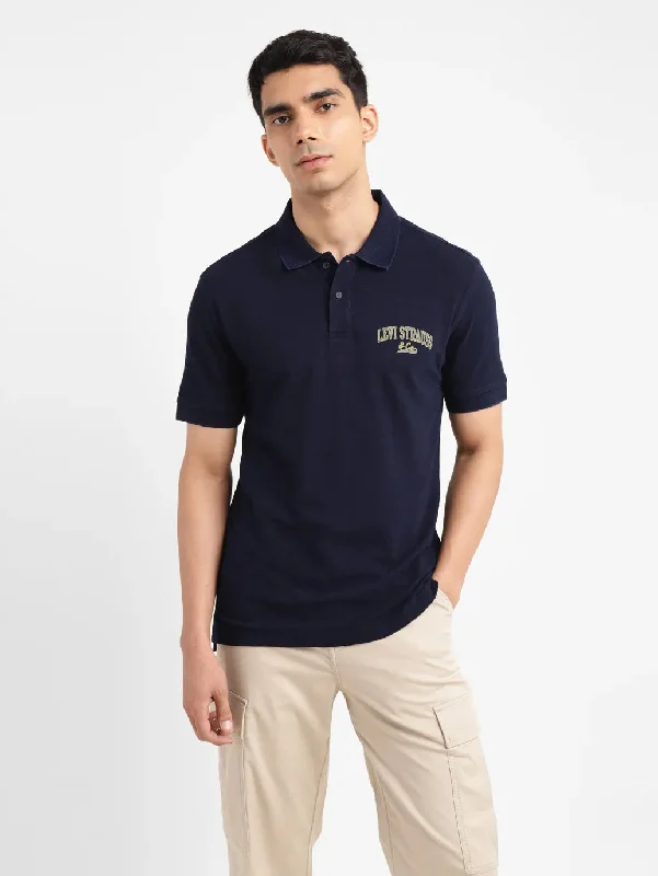 Men's Solid Slim Fit Polo T-shirtBright polo shirt