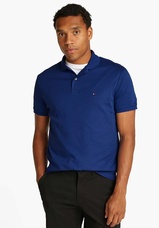 Tommy Hilfiger Liquid Cotton Polo Shirt, Wedge BlueQuilted polo shirt