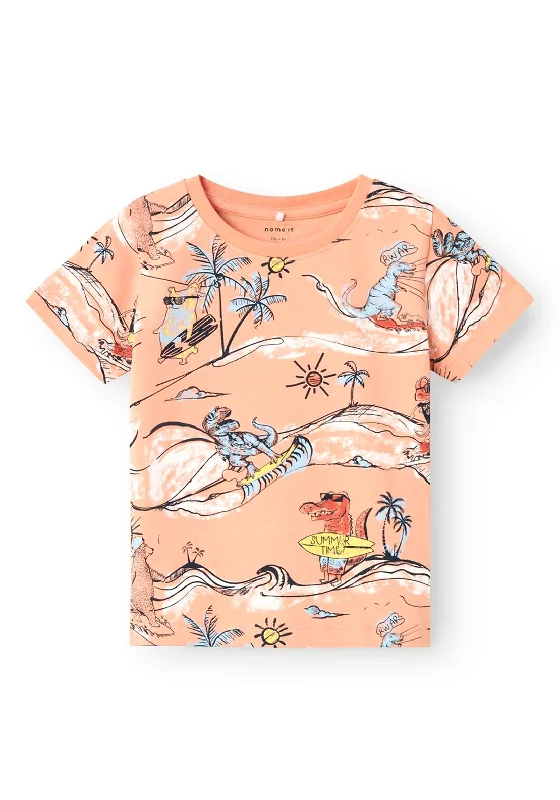 Athletic Short Sleeve TopsName It Mini Boy Halus Short Sleeve Tee, Papaya Punch