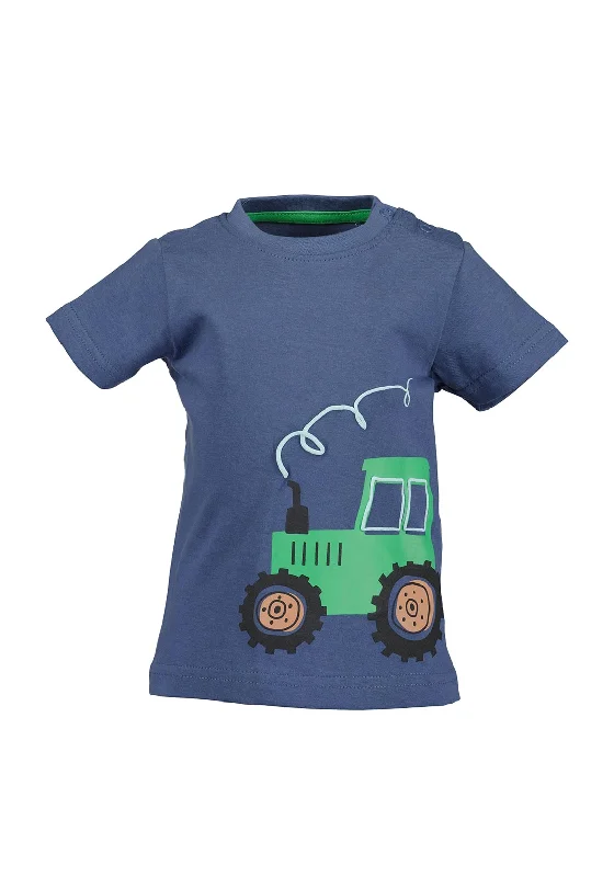 Performance Short Sleeve TopsBlue Seven Baby Boy Tractor Short Sleeve Tee, Blue