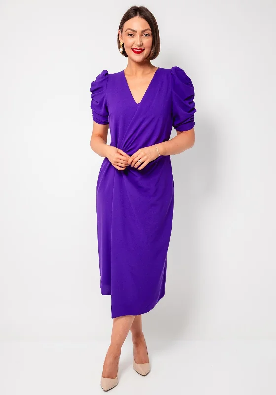 Casting Wrap Panel Pencil Dress, Purple