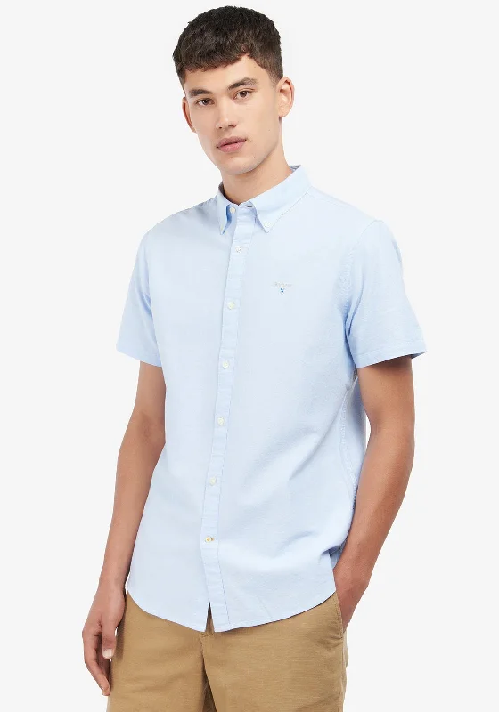 Jersey Short Sleeve TopsBarbour Men’s Oxtown Short Sleeve Tailored Shirt, Sky