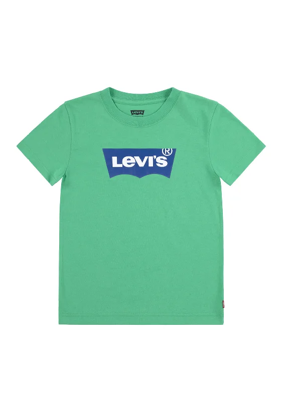 Cotton Short Sleeve TopsLevi’s Boy Logo Short Sleeve Tee, Bright Green