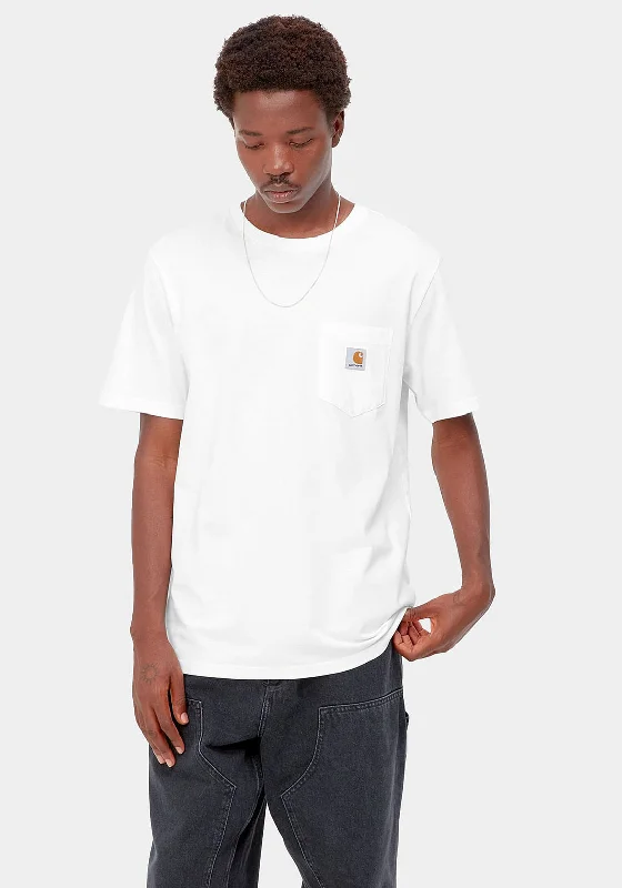 Logo Short Sleeve TopsCarhartt WIP Pocket Short Sleeve T-Shirt, White