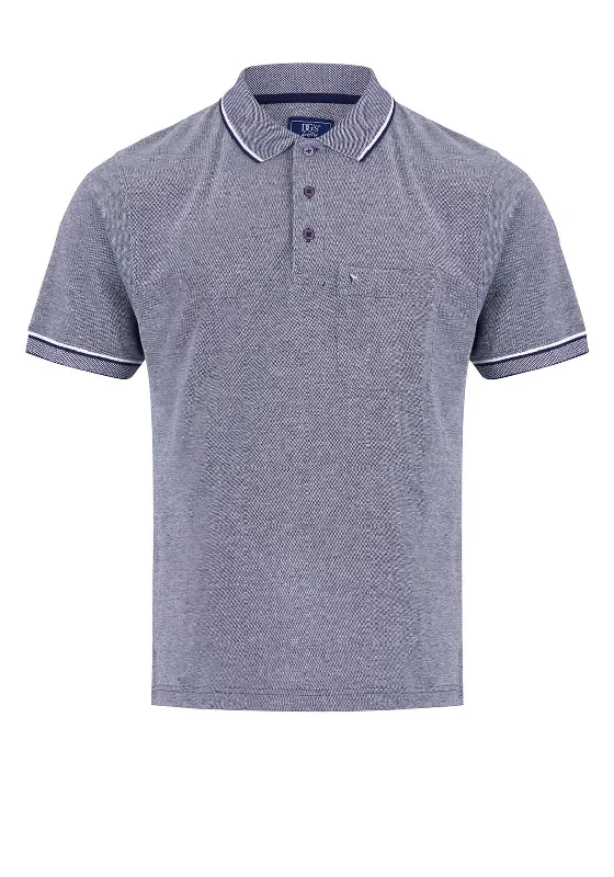 Organic Cotton Short Sleeve TopsDaniel Grahame Short Sleeve Polo Shirt, Navy