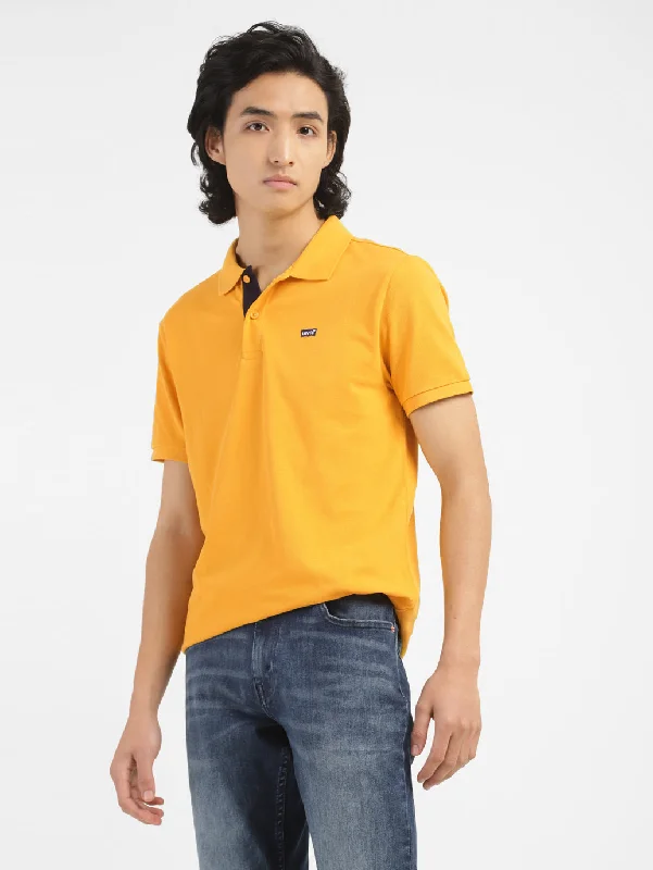 Men's Yellow Polo Collar T-ShirtOrganic polo shirt