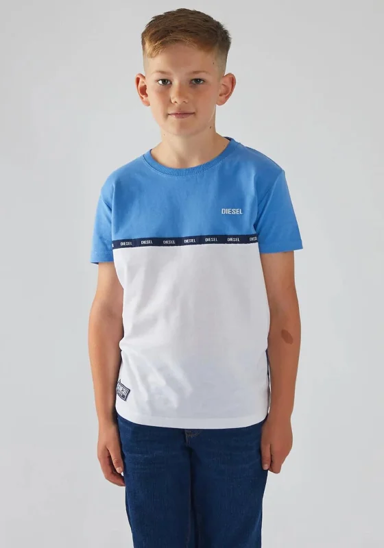 Linen Short Sleeve TopsDiesel Boys Hanley Short Sleeve Tee, Blue