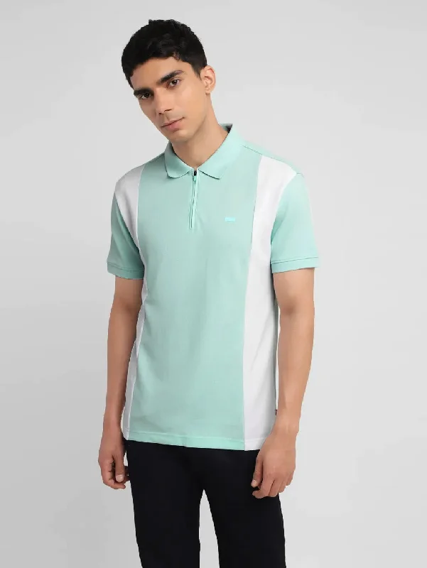 Men's Colorblock Slim Fit Polo T-shirtLongline polo shirt