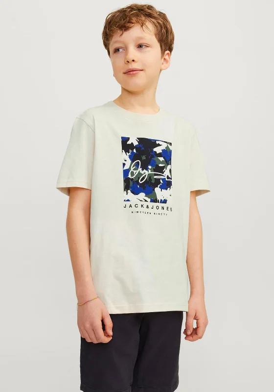 Camping Short Sleeve TopsJack & Jones Boy Ruba Short Sleeve Tee, Buttercream