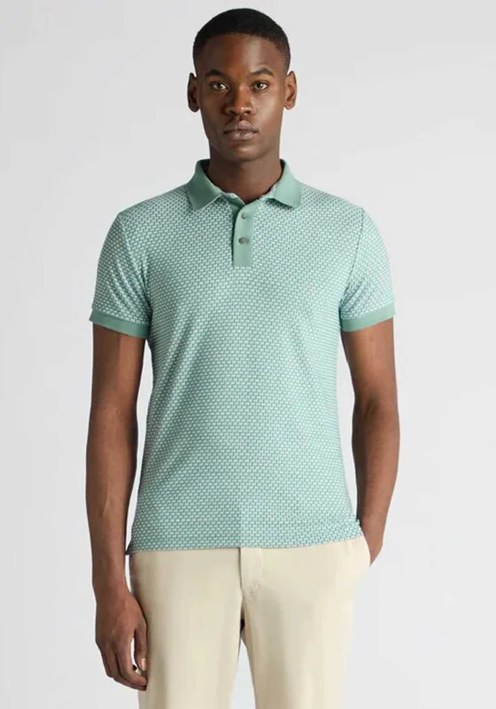 Remus Uomo Basket Weave Design Polo Shirt, Light GreenAnti-odor polo shirt