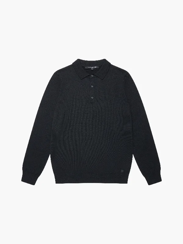 3 Button Knit Polo ShirtCropped polo shirt