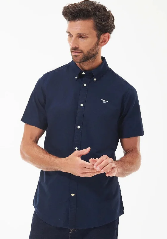 French Terry Short Sleeve TopsBarbour Men’s Oxtown Short Sleeve Tailored Shirt, Navy