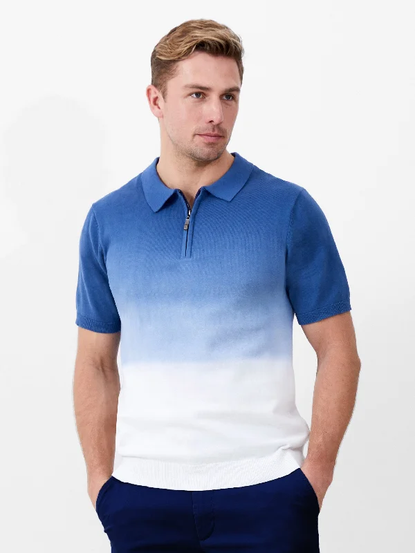 Ombre Half Zip Polo ShirtPadded polo shirt