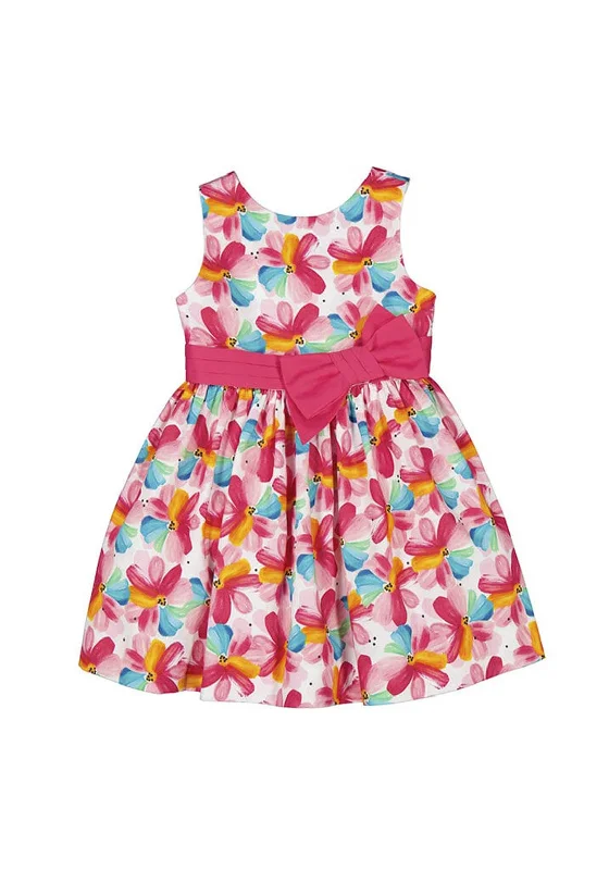 Mayoral Mini Girl Floral Sleeveless Dress, Pink Multi