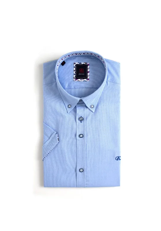 Logo Short Sleeve TopsAndre Baggot Plain Short Sleeve Shirt, Blue