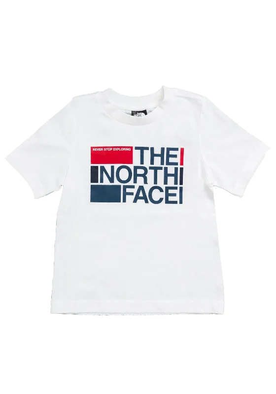 French Terry Short Sleeve TopsThe North Face Boys Graphic Short Sleeve Tee, White