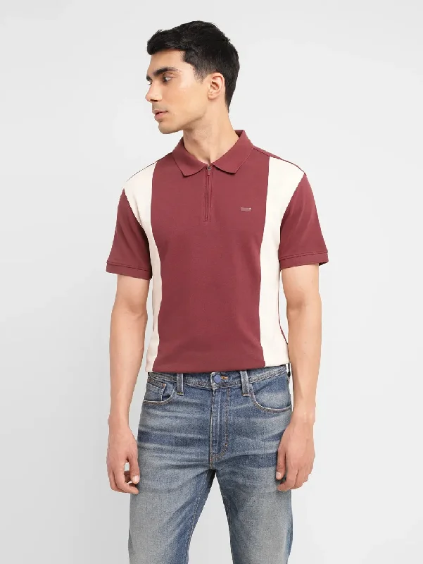 Men's Colorblock Slim Fit Polo T-shirtHeated polo shirt