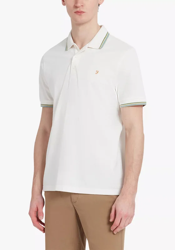 Farah Alvin Polo Shirt, EcruShort-sleeve polo shirt