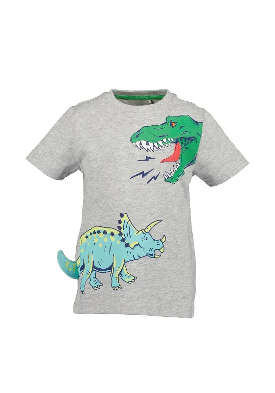 Urban Short Sleeve TopsBlue Seven Boy Dinosaur Short Sleeve Tee, Grey