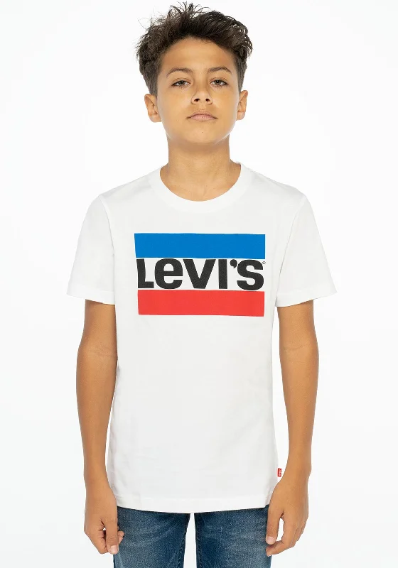 Distressed Short Sleeve TopsLevi’s Boy Logo Short Sleeve Tee, White