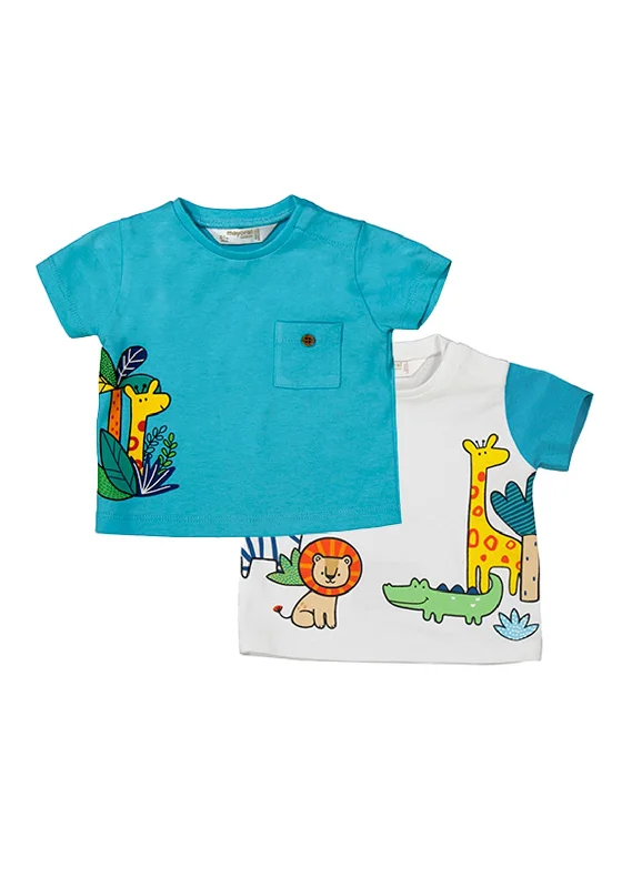 Bamboo Short Sleeve TopsMayoral Baby Boy Set of 2 Short Sleeve Tees, Multi